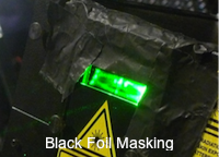 Physcial masking laser black wrap foil